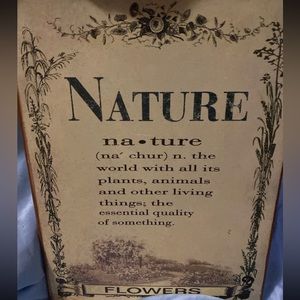 Home decor metal sign, distressed